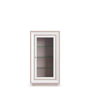 Шкаф низкий  (1 стеклодверь) Прато 776, Ясень светлый \ жемчуг в Магнитогорске