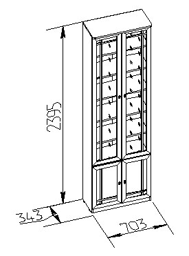 Шкаф для книг Sherlock 32, Дуб Сонома в Магнитогорске - изображение 3