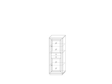 Шкаф  (2 стеклодвери, 2 ящика) Прато 776, Ясень/Светлый жемчуг в Челябинске - предосмотр 1