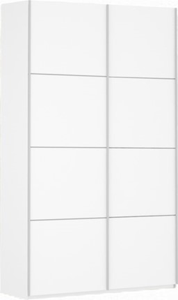 Шкаф 2-х створчатый Прайм (ДСП/ДСП) 1600x570x2300, белый снег в Челябинске - изображение