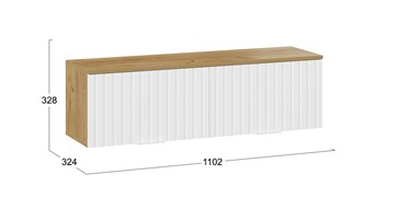 Настенный шкаф Хилтон 1100 (Дуб Крафт Золотой/Белый матовый) в Челябинске - предосмотр 4