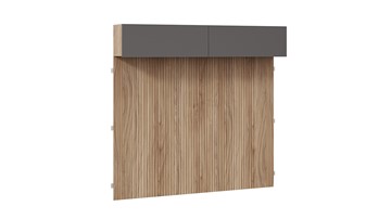 Шкаф навесной с декоративными панелями Порто (366) СМ-393.21.023-24 (Яблоня Беллуно/Графит софт) в Миассе