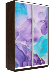 Шкаф 2-х дверный Экспресс 1400x600x2200, Абстракция фиолетовая/венге в Челябинске