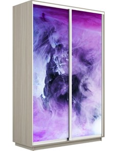 Шкаф 2-х дверный Экспресс 1600x450x2200, Фиолетовый дым/шимо светлый в Челябинске - предосмотр