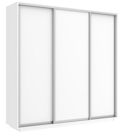 Шкаф 3-дверный Экспресс (ДСП) 2100х600х2200, белый снег в Миассе - изображение
