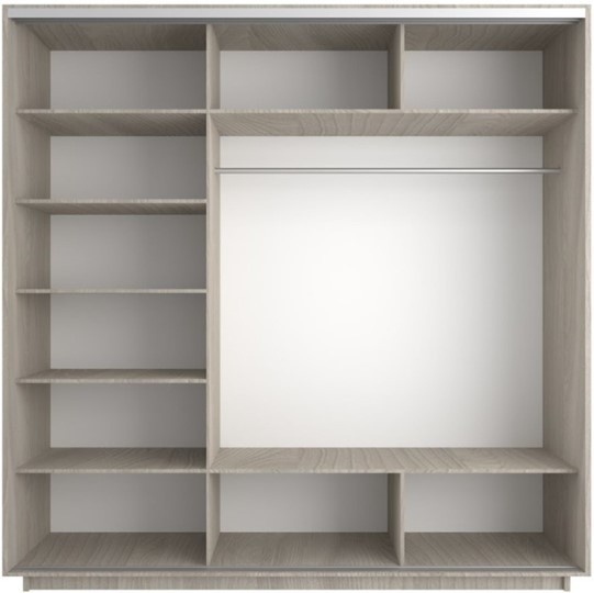 Шкаф 3-створчатый Экспресс (Комби) 1800х600х2200, шимо светлый в Магнитогорске - изображение 1
