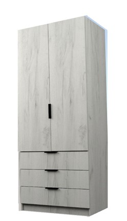 Шкаф ЭШ2-РС-23-8-3я, Дуб Крафт белый 190х80х52 в Челябинске - изображение