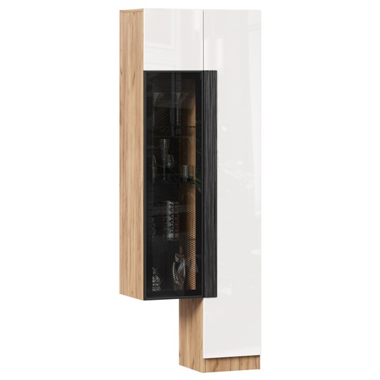 Шкаф с витриной Кельн, 674020, белый/дуб золотой в Копейске - изображение 1