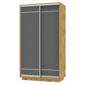 Шкаф 2-дверный Весенний HK1, 2155х1200х600 (D1D1), ДВ-Графит в Миассе