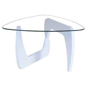 Стеклянный столик Берген-3, белый в Челябинске