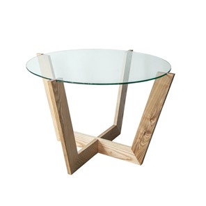 Журнальный стол Оникс-10, Натуральный массив/Прозрачное стекло в Златоусте