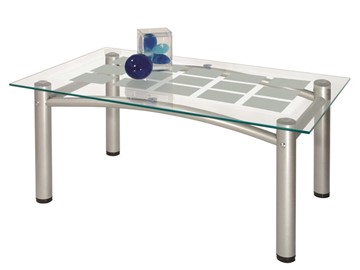 Стеклянный столик Роберт-3М (Металлик) в Миассе