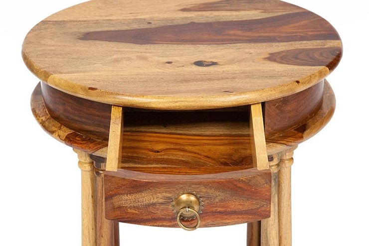 Кофейный стол Бомбей - 1149  палисандр, 45*45*60, натуральный (natural) арт.10049 в Миассе - изображение 1