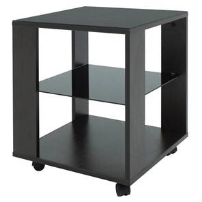 Столик Мебелик BeautyStyle 6, венге/стекло черное в Миассе