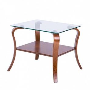 Стеклянный столик Шарм с каркасом цвета Вишня в Копейске