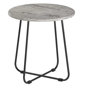 Круглый столик Мебелик BeautyStyle-14 (серый шпат/черный) в Миассе