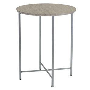 Круглый столик Мебелик BeautyStyle-16 (серый шпат/металлик) в Миассе