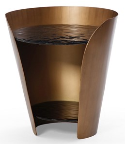 Стеклянный столик в зал ET6123 (D48,6) закаленное стекло/бронзовый в Копейске