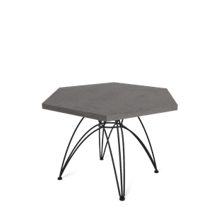 Журнальный столик SHT-S112 / SHT-ТT20 70 ЛДСП (бетон чикаго темно-серый/черный муар) в Миассе