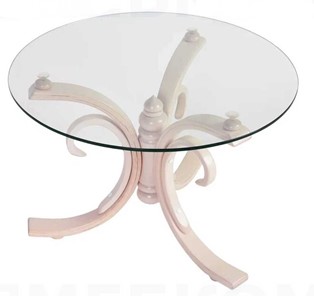 Стеклянный столик в гостиную СЖ 5 беленый дуб/стекло в Златоусте