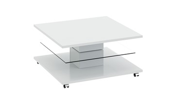 Журнальный квадратный стол Diamond тип 1 (Белый глянец) в Магнитогорске