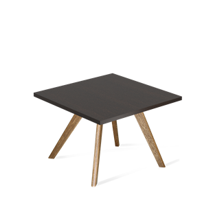 Квадратный столик SHT-S39 / SHT-TT 60/60 ЛДСП (венге луизиана/брашированный коричневый) в Магнитогорске