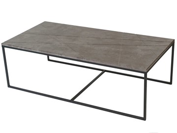 Журнальный столик Геометрика (серый бетон-чёрный) в Миассе