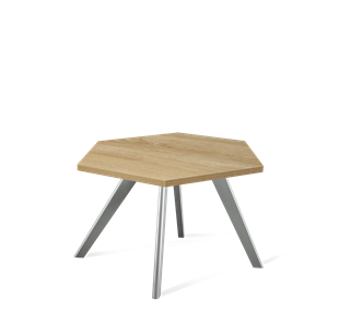 Шестигранный столик SHT-S39 / SHT-ТT20 60 ЛДСП (дуб песочный/серый) в Копейске