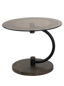 Стеклянный столик Дуэт 13Н (черный-дуб маррон-тонированное) в Копейске - предосмотр