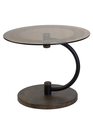Стеклянный столик Дуэт 13Н (черный-дуб маррон-тонированное) в Копейске - изображение