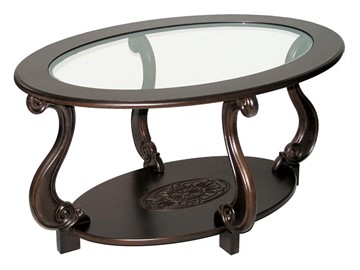Стеклянный столик Овация-С, темно-коричневый в Челябинске