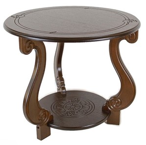 Круглый столик Грация М (Темно-коричневый) в Миассе