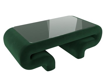 Столик стеклянный Волна, зеленый (велюр) в Магнитогорске