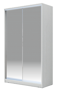 Шкаф-купе 2-х створчатый 2400х1500х620 Хит-24-15-88, Матовое стекло Белый в Челябинске