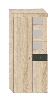 Шкаф 2-х дверный Zetta ЗШ-9-1 в Копейске - изображение