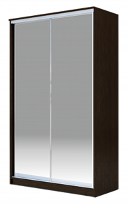 Шкаф 2-х дверный 2200х1200х420 Хит-22-4-12/2-88, Матовое стекло, Венге в Челябинске - предосмотр