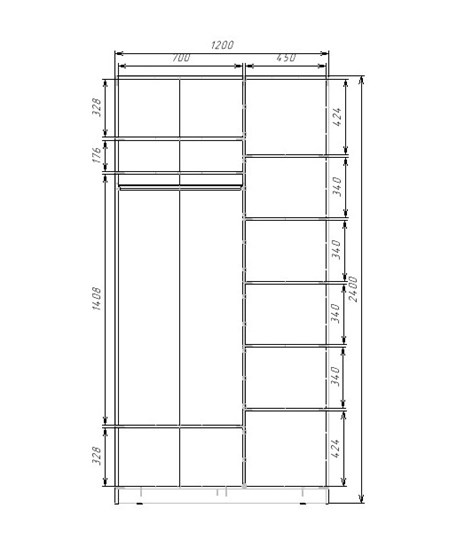 Шкаф 2-х дверный 2400х1200х620 с двумя зеркалами ХИТ 24-12-55 Ясень Шимо Светлый в Челябинске - изображение 2