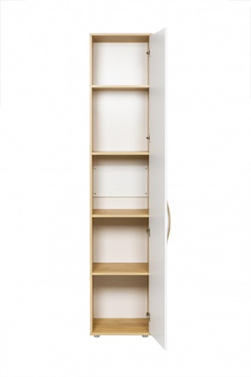Одностворчатый шкаф Марта-2 ЛД 136.010, Дуб золотой/Белый глянец в Челябинске - изображение 2