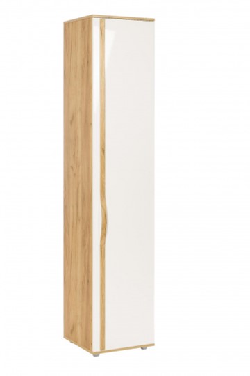 Одностворчатый шкаф Марта-2 ЛД 136.010, Дуб золотой/Белый глянец в Челябинске - изображение 3