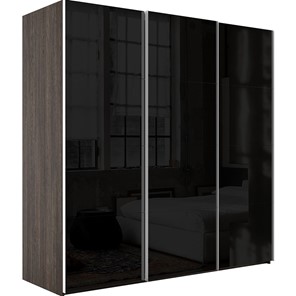 Шкаф 3-х створчатый Эста, 12 черных стекол, 3000x660x2400, венге мали в Челябинске