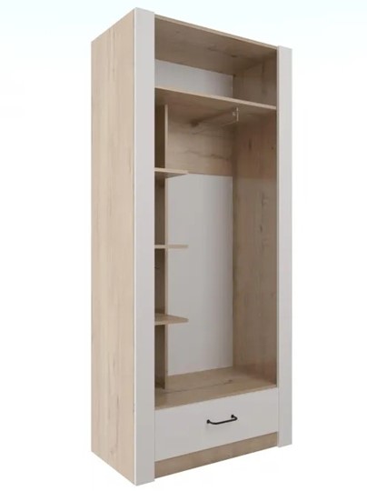 Шкаф гардеробный Ева 5 М1 дуб ирландский/белый матовый в Магнитогорске - изображение 1