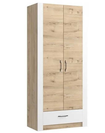 Шкаф гардеробный Ева 5 М1 дуб ирландский/белый матовый в Миассе - изображение