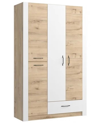 Шкаф гардеробный Ева 5 М2 дуб ирландский/белый матовый в Миассе - изображение