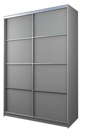 Шкаф-купе 2-х дверный MAX МШ-23-6-18-11, Профиль Серебро/Цвет Серый в Магнитогорске - изображение
