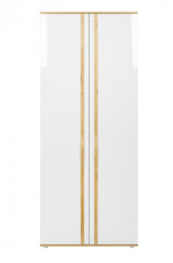 Распашной шкаф Марта-2 ЛД 136.020, Дуб золотой/Белый глянец в Челябинске - изображение 1