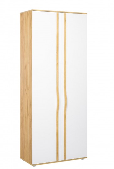 Распашной шкаф Марта-2 ЛД 136.020, Дуб золотой/Белый глянец в Челябинске - изображение 3