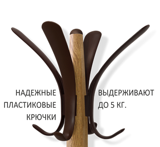 Вешалка для одежды SHT-CR15 (дуб фиам/коричневый) в Челябинске - предосмотр 2