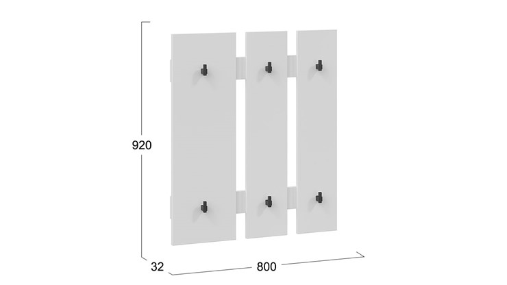 Вешалка с крючками Агата 300.007.000 (Белый) в Миассе - изображение 1