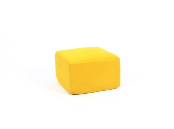 Пуф бескаркасный Тетрис 50х50, желтый в Миассе - изображение