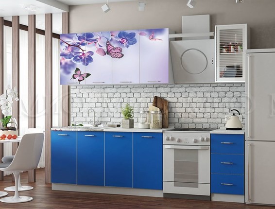 Кухонный гарнитур фотопечать Бабочки 2,0 в Челябинске - изображение